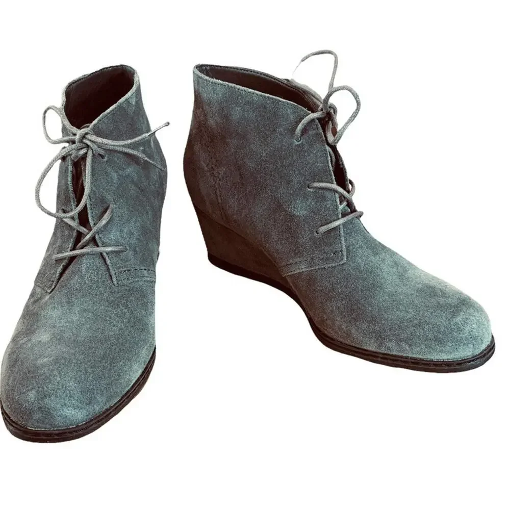 Michael by Michael Shannon ankle booties lace up shoes‎ gray suede size 7.5